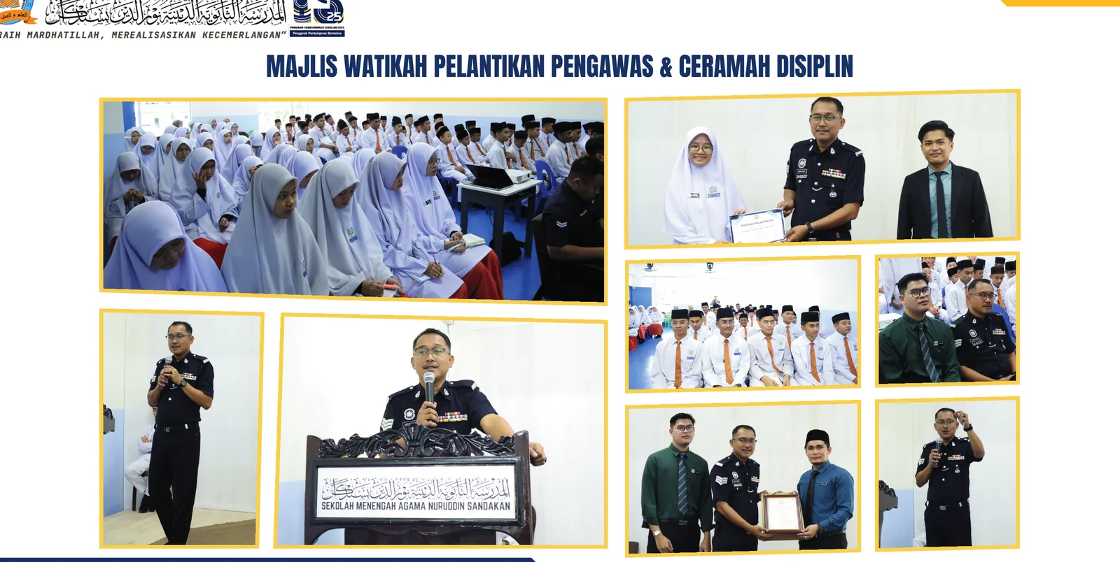 Majlis Watikah Pelantikan Pengawas & Ceramah Disiplin